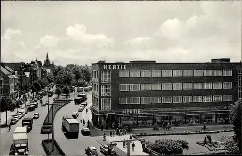 Ak Neumünster, Partie am Großflecken, Hertie Kaufhaus, Straße