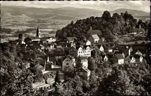 Ak Lindenfels Odenwald, Teilansicht des Ortes mit Hotel Victoria