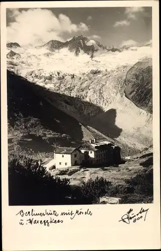 Ak Mayrhofen in Tirol, Berliner Hütte, Waxeggkees