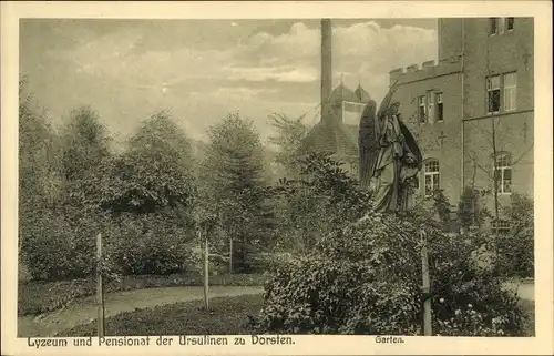 Ak Dorsten in Westfalen, Lyzeum und Pensionat der Ursulinen, Gartenpartie