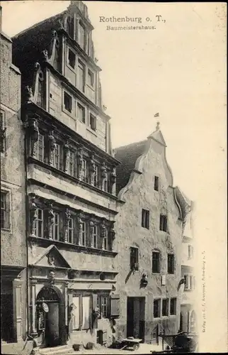 Ak Rothenburg ob der Tauber Mittelfranken, Baumeistershaus