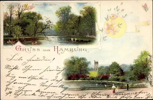 Litho Hamburg, Botanischer Garten, Zoologischer Garten