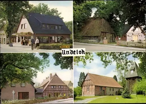 Ak Undeloh in der Lüneburger Heide, Dorfansichten, Fachwerkhäuser