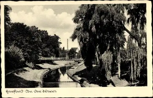 Ak Herford in Nordrhein Westfalen, Partie an der Werre, Brücke