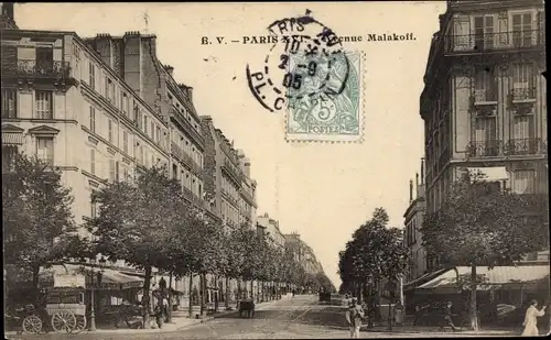 Ak Paris XVI. Arrondissement Passy, Avenue  Malakoff