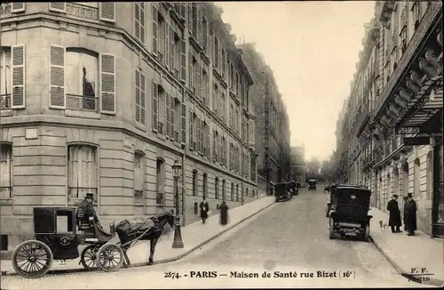 Ak Paris XVI. Arrondissement Passy, Maison de Sante rue Bizet