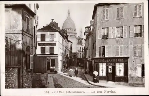 Ak Paris XVIII. Arrondissement Buttes-Montmartre, La Rue Norvins