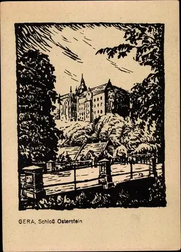 Ak Gera in Thüringen, Schloss Osterstein