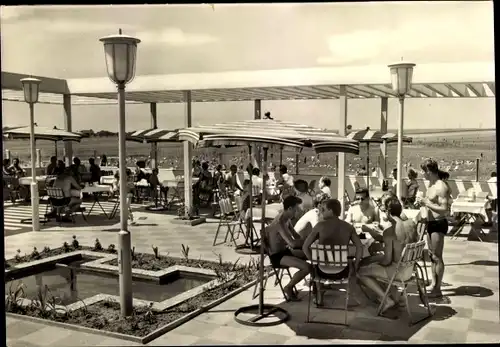 Ak Ronneburg in Thüringen, Freibad, Imbisshalle