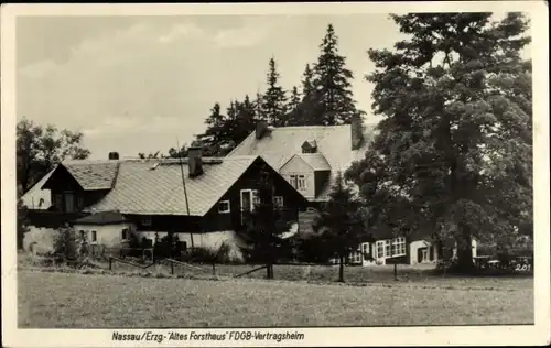 Ak Nassau Frauenstein im Erzgebirge, Altes Forsthaus, FDGB Vertragsheim