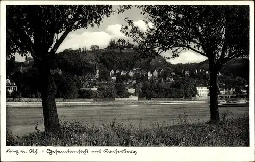 Ak Linz am Rhein, Gesamtansicht mit Kaiserberg