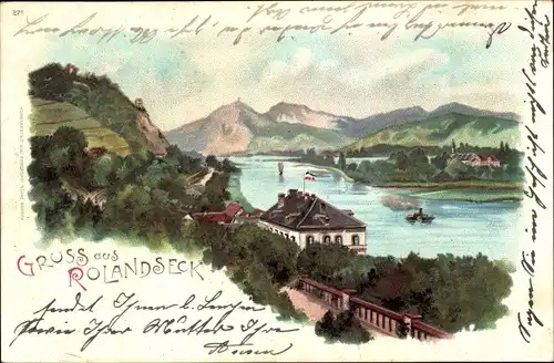 Litho Rolandseck Remagen am Rhein, Panorama