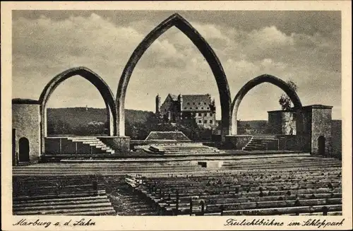 Ak Marburg an der Lahn, Freilichtbühne im Schloßpark