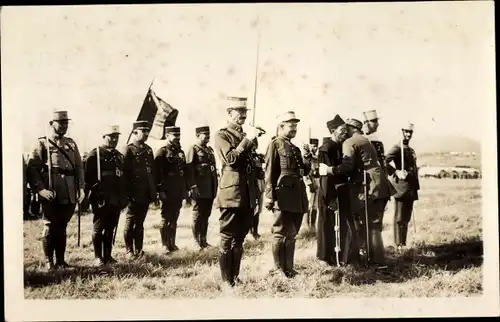 Foto Ak Französische Soldaten in Uniformen, Parade 1928