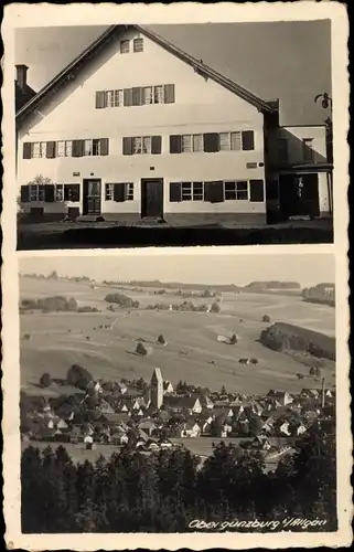 Foto Ak Obergünzburg im Allgäu, Gasthaus, Gesamtansicht