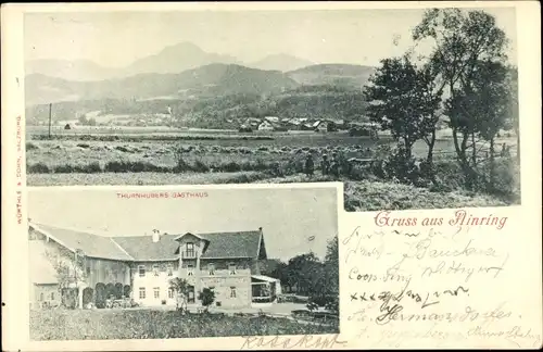 Ak Ainring in Oberbayern, Panorama, Thurnhubers Gasthaus