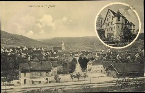 Ak Sulzbach an der Murr, Panorama, Bahnhof, Schloss Lautereck