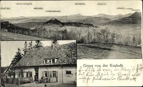Ak Kuchalb Donzdorf in Württemberg, Gasthaus, Bergpanorama Hohenstaufen, Scharfenschloss, Stuifen