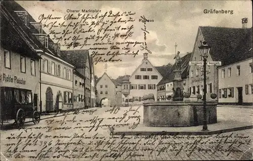 Ak Gräfenberg in Oberfranken, Oberer Marktplatz, Fleischer