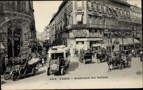 Ak Paris IX. Arrondissement Opéra, Boulevard des Italiens
