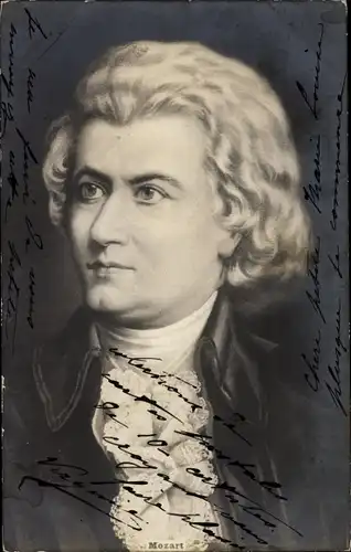 Ak Komponist Wolfgang Amadeus Mozart, Portrait