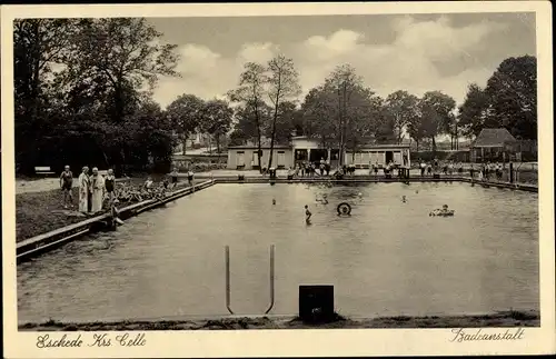 Ak Eschede in der Lüneburger Heide, Badeanstalt, Freibad