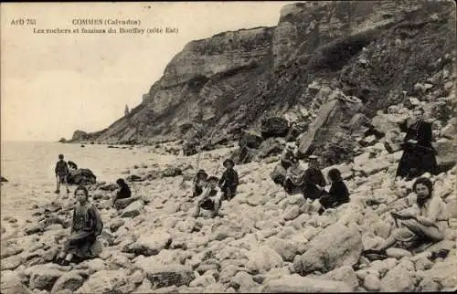 Ak Commes Calvados, Les rochers et falaises du Bouffay