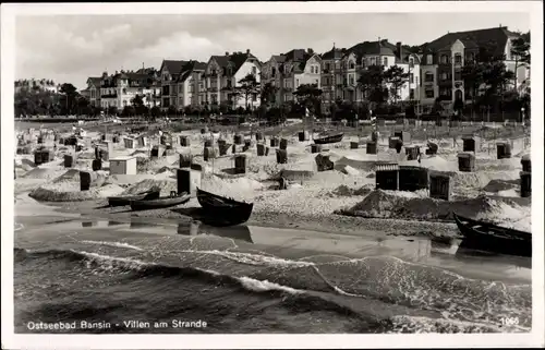 Ak Seebad Bansin auf Usedom, Villen am Strand