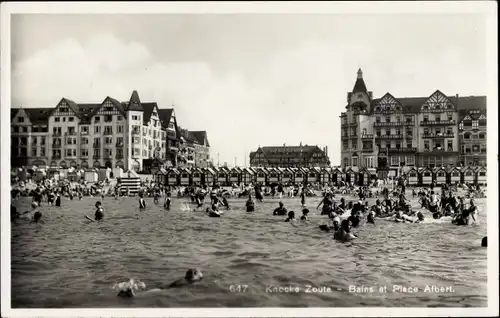 Ak Zoute Knokke Heist Heyst Knocke sur Mer Westflandern, Bains et Place Albert