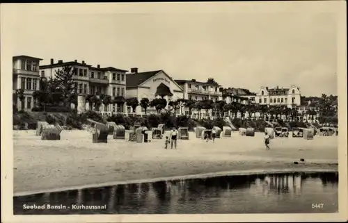 Ak Ostseebad Bansin Heringsdorf auf Usedom, Kurhaussaal, Strand