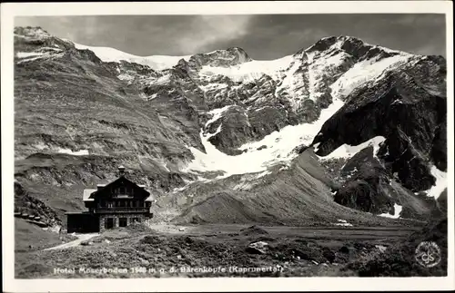 Ak Kaprun in Salzburg, Moserbodenhotel im Kaprunertal, Bärenköpfe