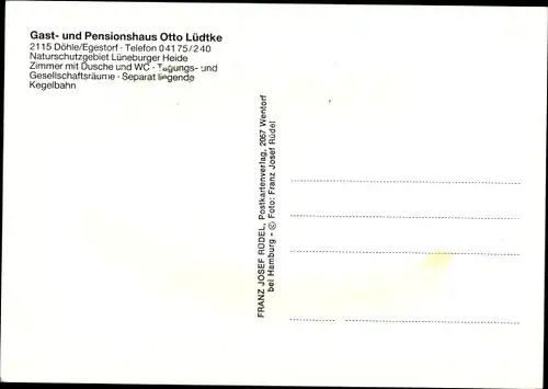 Ak Döhle Egestorf in der Lüneburger Heide, Gasthof Otto Lüdtke