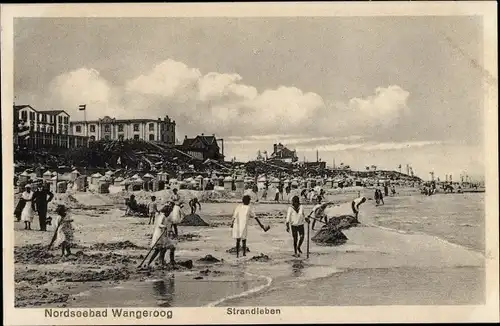 Ak Nordseebad Wangerooge in Ostfriesland, Badestrand