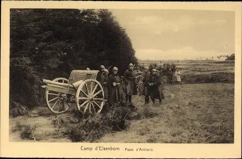 Ak Elsenborn Bütgenbach Wallonien Lüttich, Camp, Poste d'Artillerie