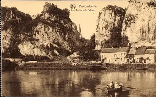 Ak Profondeville Namur, Les Rochers de Fresnes, Häuser