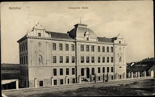 Ak Netolice Netolitz Südböhmen, Chlapecka skola