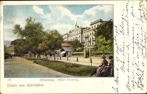 Ak Interlaken Kanton Bern Schweiz, Höhenweg, Hotel Victoria