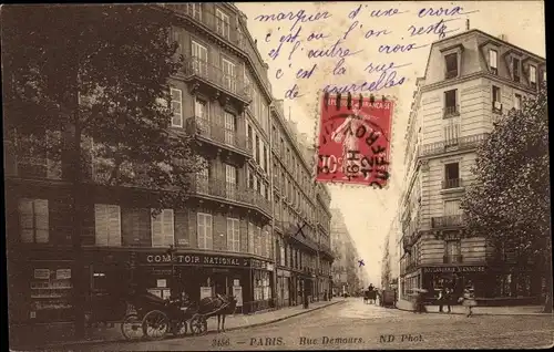 Ak Paris XVIII. Arrondissement Buttes-Montmartre, Rue Demours