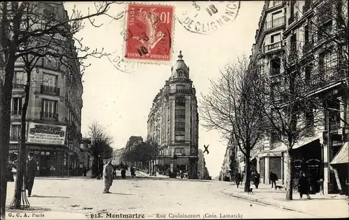 Ak Paris XVIII. Arrondissement Buttes-Montmartre, Rue Caulaincourt