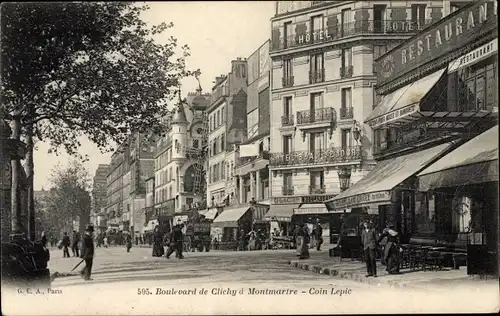 Ak Paris XVIII. Arrondissement Buttes-Montmartre, Boulevard de Clichy