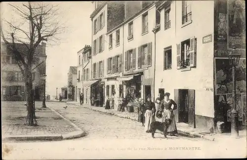 Ak Paris XVIII. Arrondissement Buttes-Montmartre, Coin de la Rue Norvins