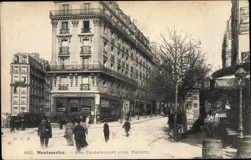 Ak Paris XVIII. Arrondissement Buttes-Montmartre, Rue Caulaincourt