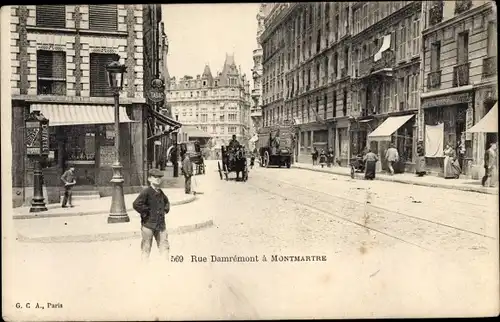 Ak Paris XVIII. Arrondissement Buttes-Montmartre, Rue Damremont