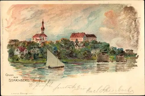 Litho Starnberg in Oberbayern, Gesamtansicht