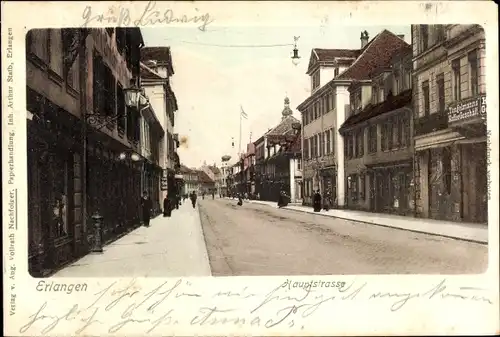 Ak Erlangen in Mittelfranken Bayern, Hauptstraße