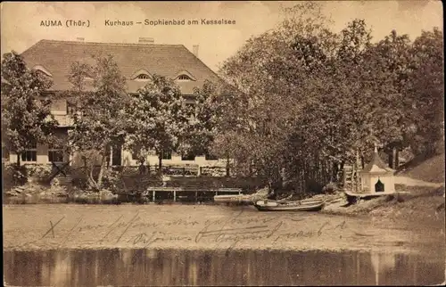 Ak Auma Weidatal in Thüringen, Kurhaus, Sophienbad am Kesselsee