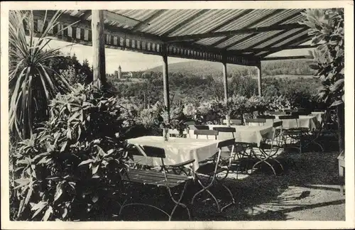 Ak Lorch im Remstal Württemberg, Waldcafé Muckensee, Terrasse