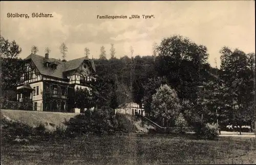 Ak Stolberg im Harz, Familienpension Villa Tyra