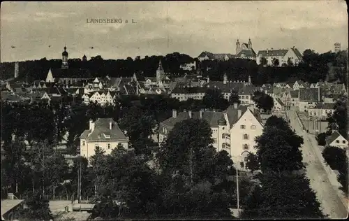 Ak Landsberg am Lech in Oberbayern, Ortsansicht