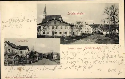 Ak Salzburghofen Freilassing in Oberbayern, Ortsansicht